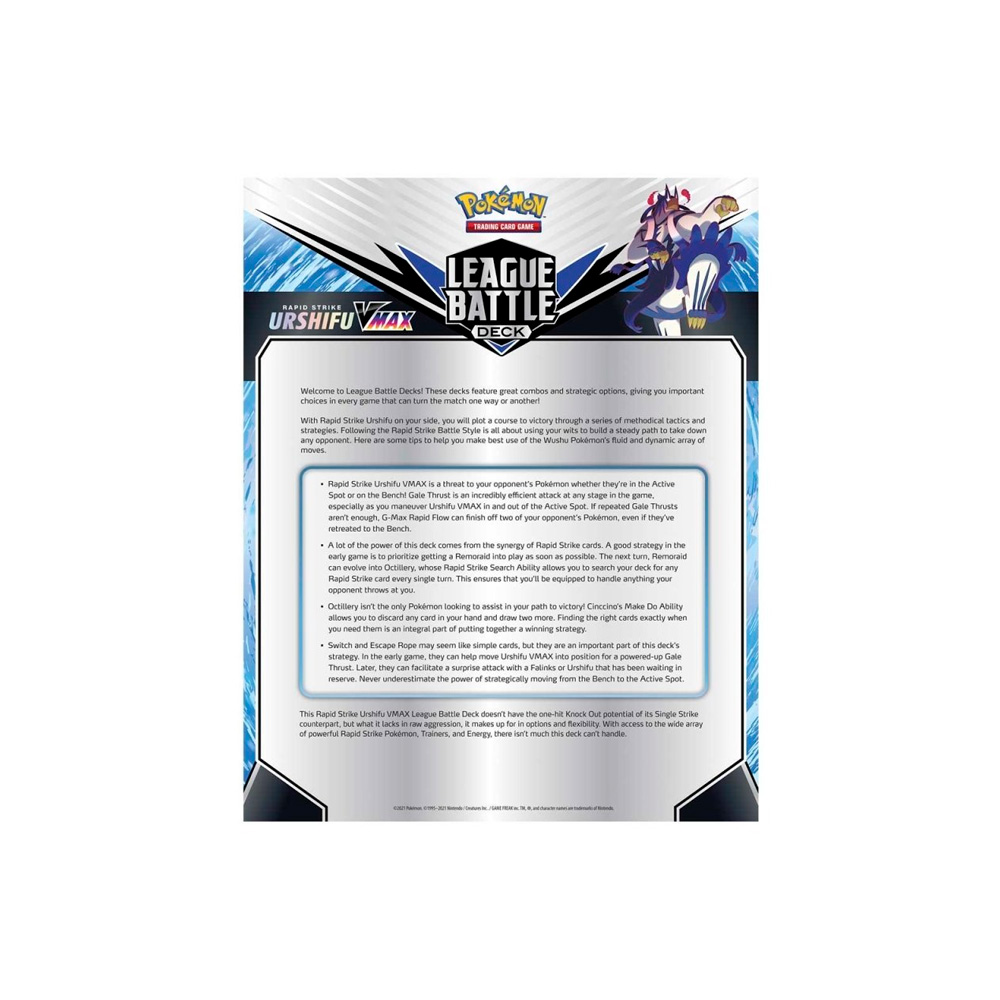Pokemon TCG Rapid Strike Urshifu Vmax League Battle Decks - Imagen 5