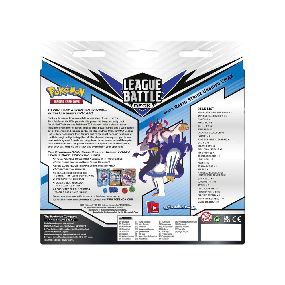 Pokemon TCG Rapid Strike Urshifu Vmax League Battle Decks - Imagen 6