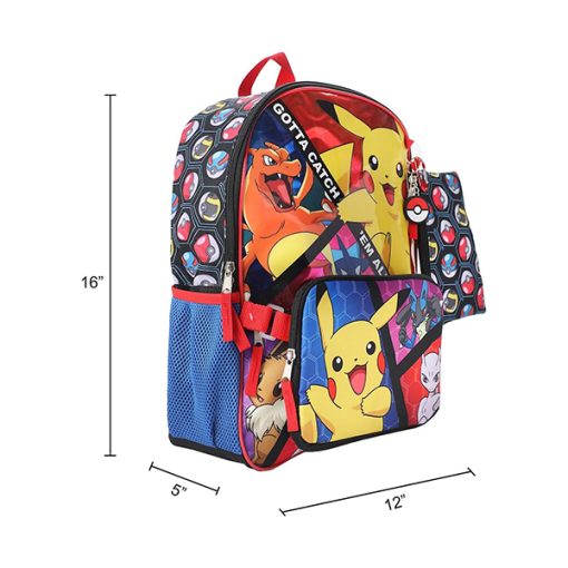 POKEMON MOCHILA PIKACHU CHARIZARD SET - Imagen 6