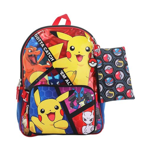 POKEMON MOCHILA PIKACHU CHARIZARD SET - Imagen 2