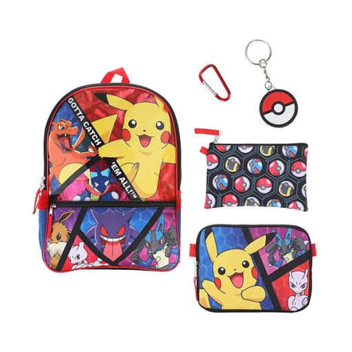 POKEMON MOCHILA PIKACHU CHARIZARD SET