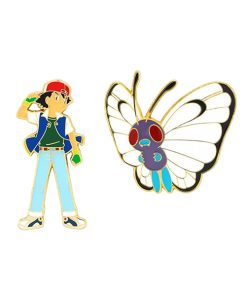 POKEMON ASH & BUTTERFREE ENAMEL PIN SET