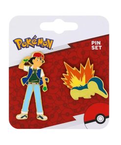 Alternative view of POKEMON ASH & CYNDAQUIL ENAMEL PIN SET