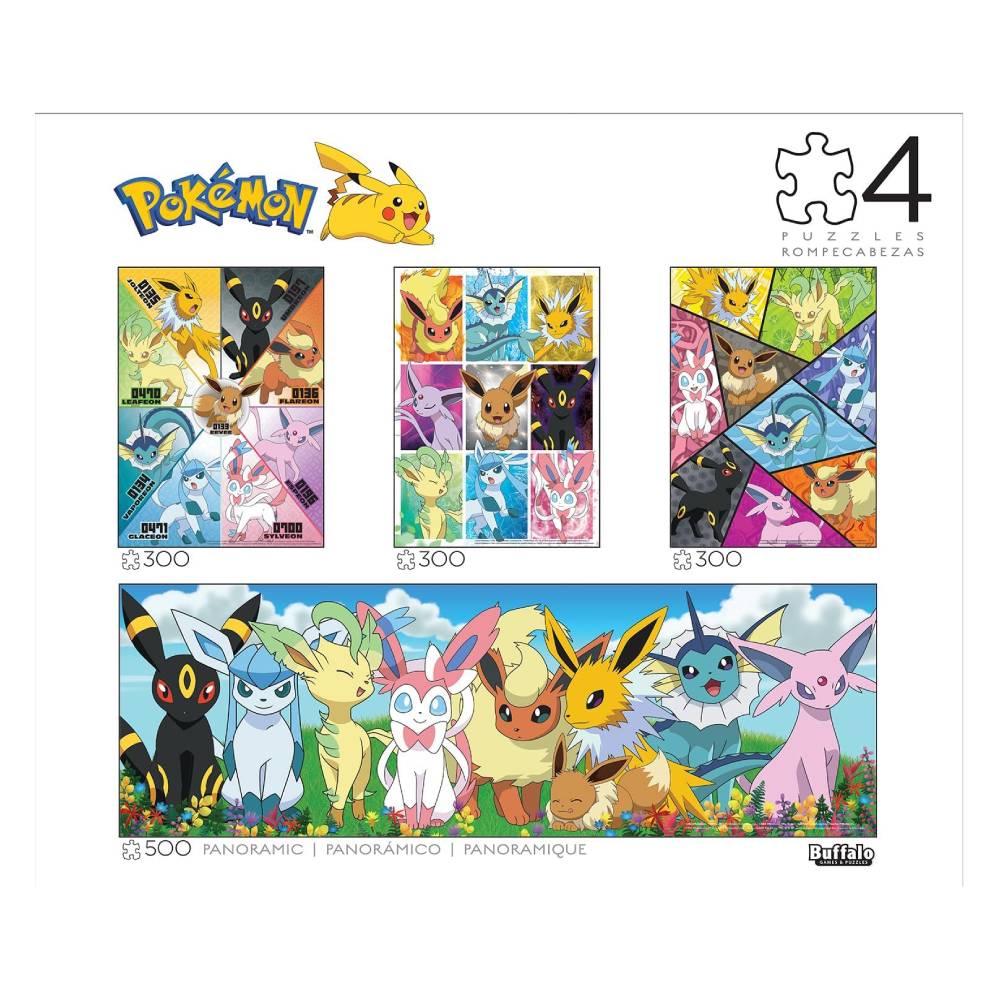 Pokemon Rompecabeza Eevee Y Evoluciones Pack de 4