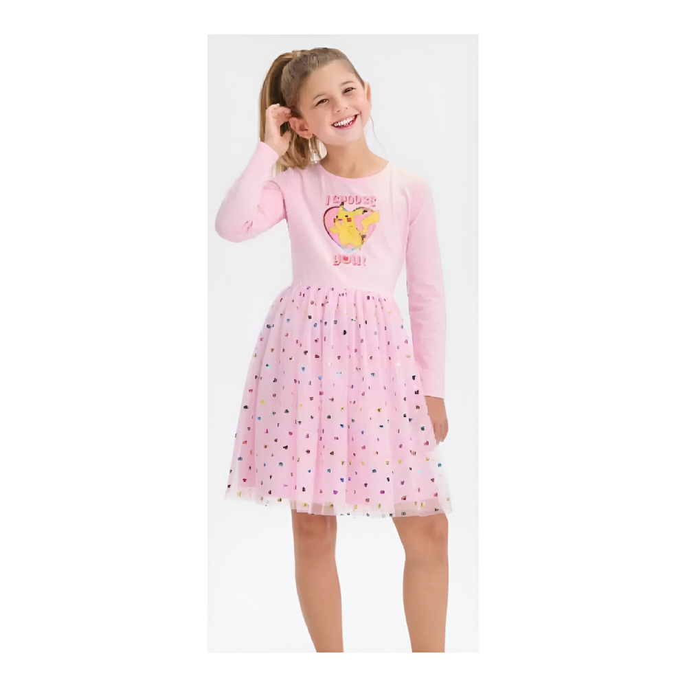 Pokemon Vestido Niñas Pikachu Talla M