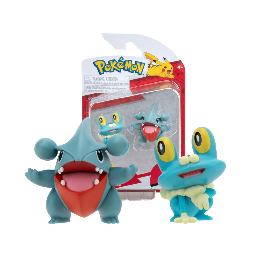 Pokemon Jazwares Pack Froakie Gible Slowpoke - Imagen 2