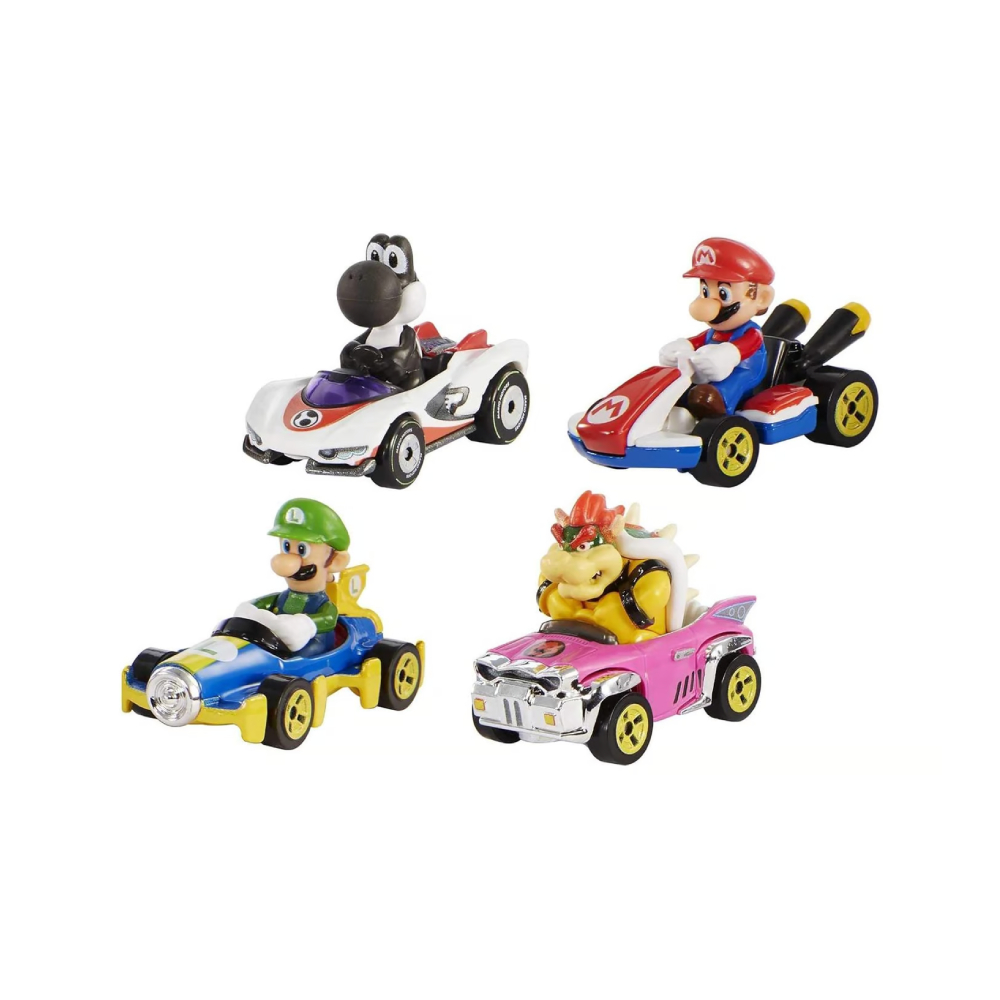 Hot Wheels Mario Kart Pack 4 Vehiculos Modelo C - Imagen 3