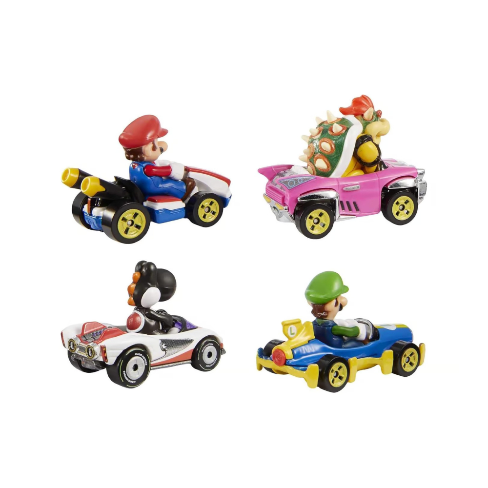Hot Wheels Mario Kart Pack 4 Vehiculos Modelo C - Imagen 4