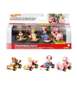Hot Wheels Mario Kart Pack 4 Vehiculos Modelo H