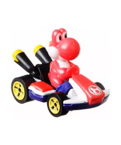 Alternative view of Hot Wheels Mario Kart Yoshi Red