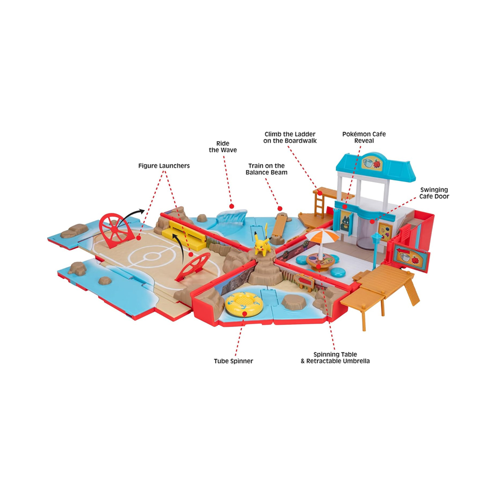 Pokemon Case Beach Playset Battle Pikachu - Imagen 2