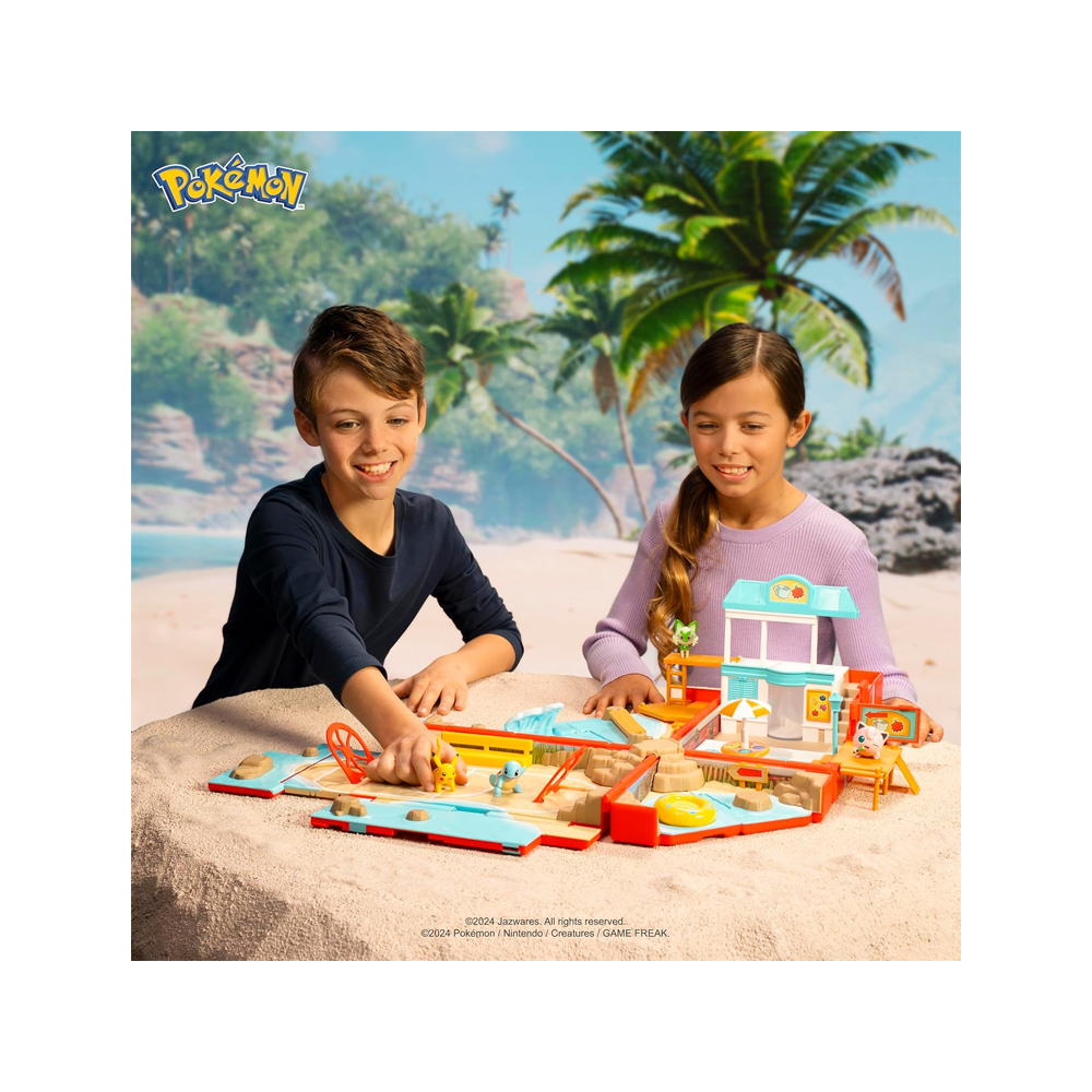 Pokemon Case Beach Playset Battle Pikachu - Imagen 4