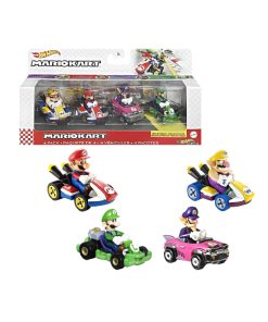 Hot Wheels Mario Kart Pack 4 Vehiculos Modelo E