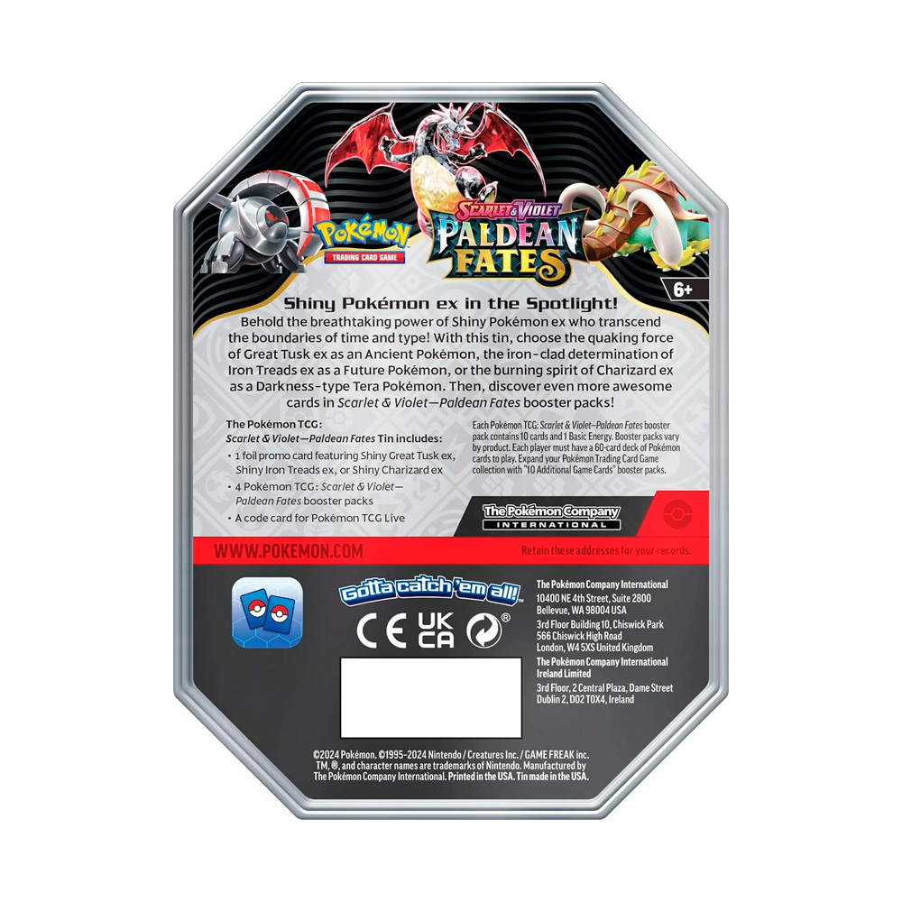 Pokemon TCG Paldean Fates Tin Ferrodada Español - Imagen 5