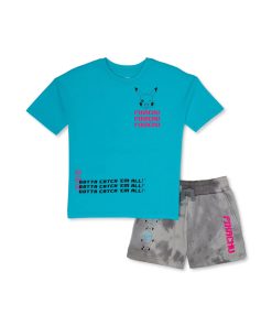 Pokemon Conjunto de Polo y Short Unisex Talla L