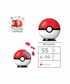 Alternative view of Pokemon Rompecabeza PokeBall 3D 54 Piezas