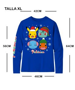 Alternative view of Pokemon Set de Polos Manga Larga Navidad XL