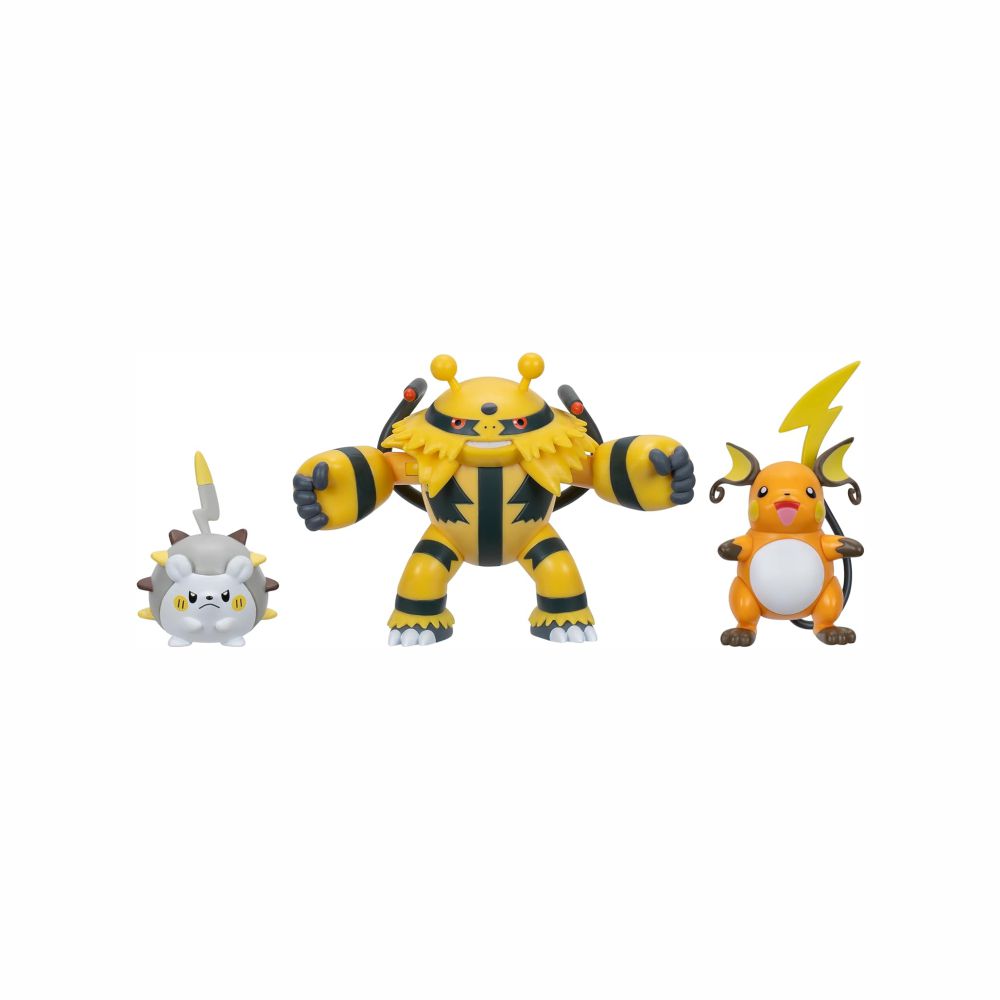 Pokemon Jazwares Electivire Raichu Togedemaru Set - Imagen 2