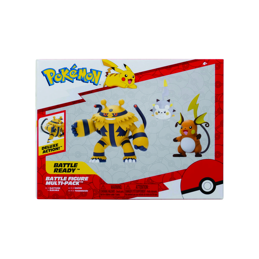 Pokemon Jazwares Electivire Raichu Togedemaru Set - Imagen 6