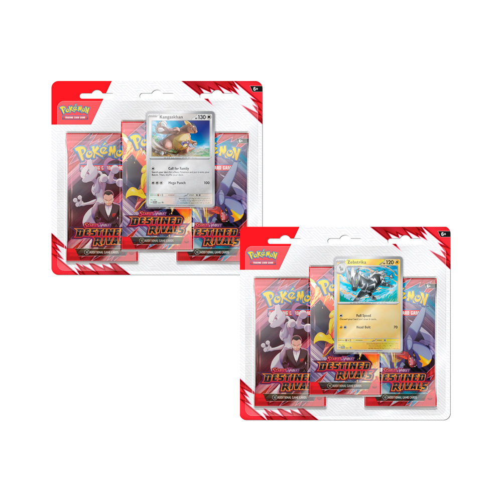 Pokemon TCG Destined Rivals 3 Pack Zebstrika Ingles - Imagen 3