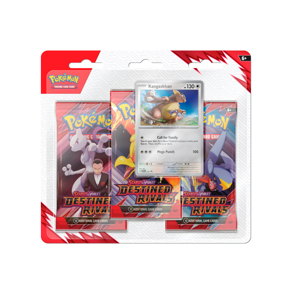 Pokemon TCG Destined Rivals 3 Pack Kangaskhan Ingles