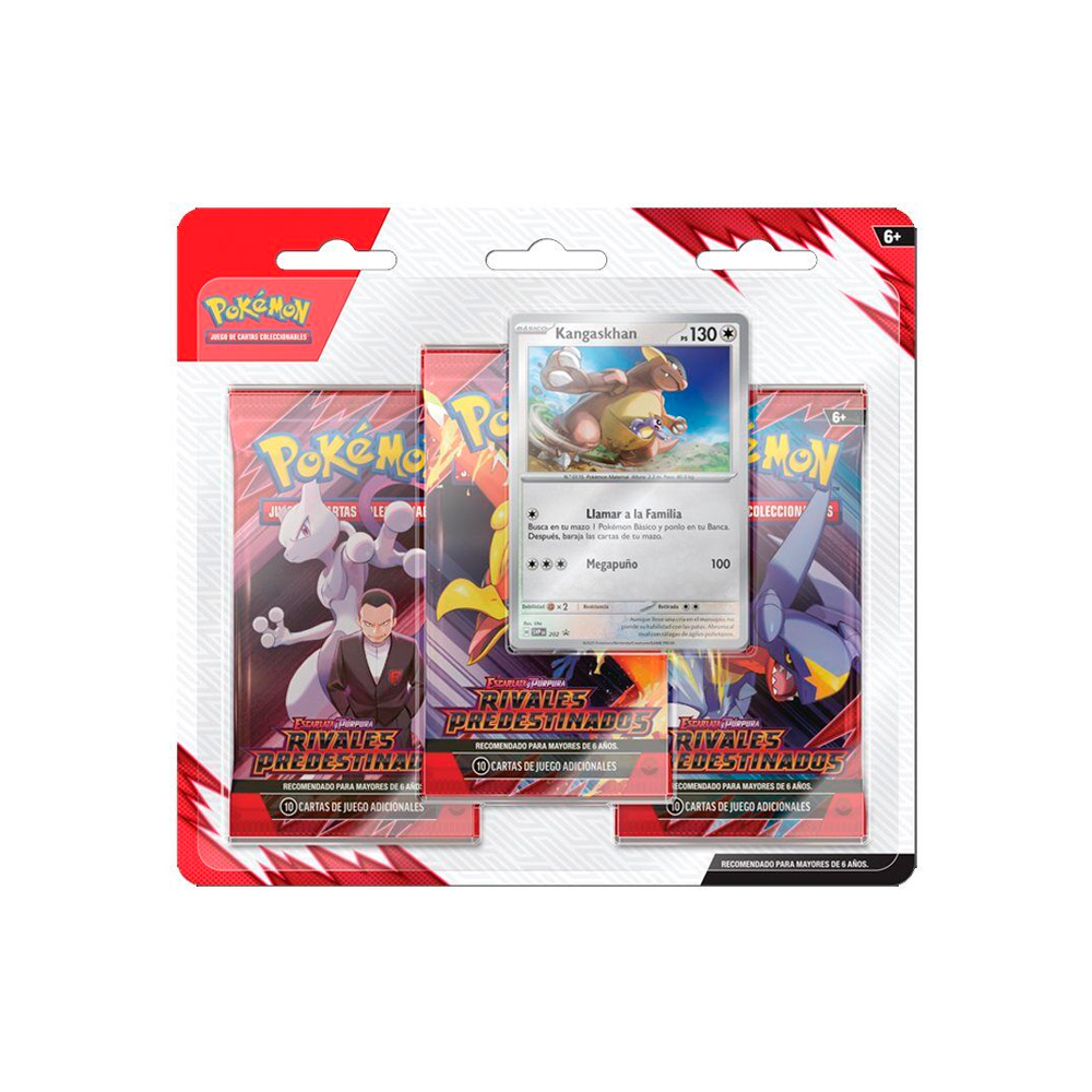 Pokemon TCG Destined Rivals 3 Pack Kangaskhan Español