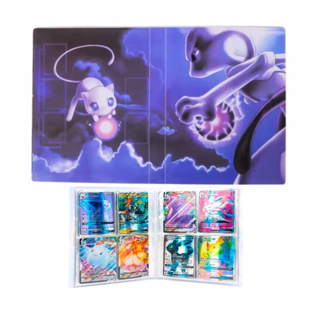 Folder 4 Bolsillos 240 Cartas Mew VS Mewtwo