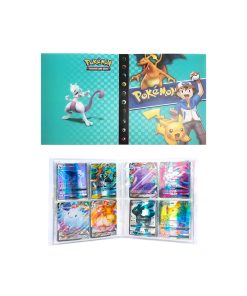 Folder 4 Bolsillos 240 Cartas Ash Charizard Pikachu