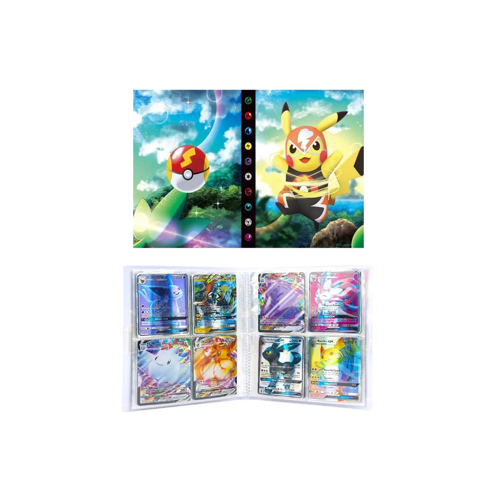 Folder 4 Bolsillos Capacidad 240 Cartas Pika Lucha