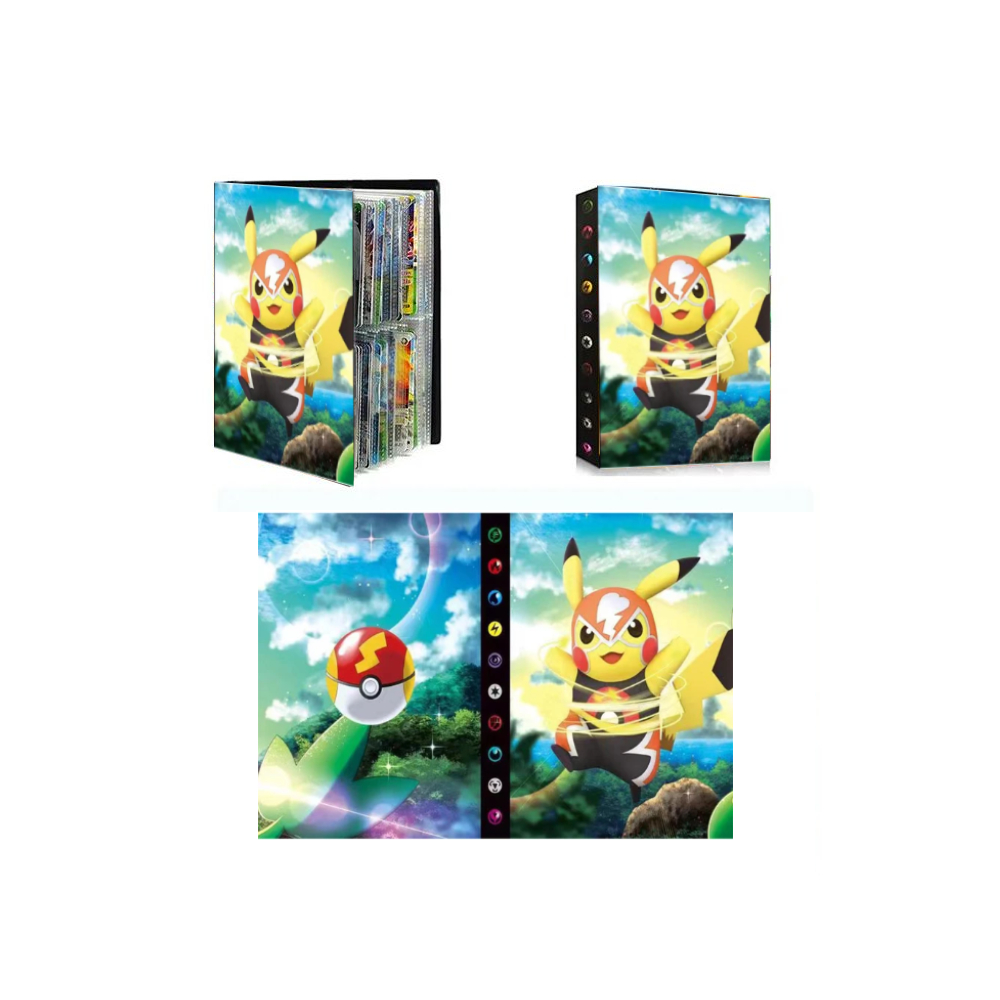 Folder 4 Bolsillos Capacidad 240 Cartas Pika Lucha - Imagen 3