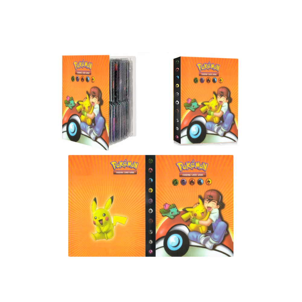 Folder 4 Bolsillos Capacidad 240 Cartas Pikachu Ash - Imagen 3