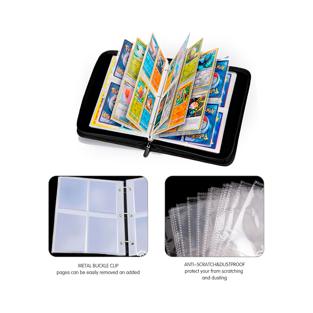 Folder 4 Pocket 400 Cartas Evoluciones Iniciales - Imagen 4