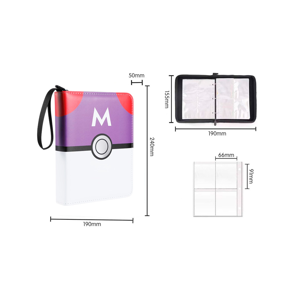 Pokemon Folder 4 Pocket 400 Cartas Master Ball Mod - Imagen 2