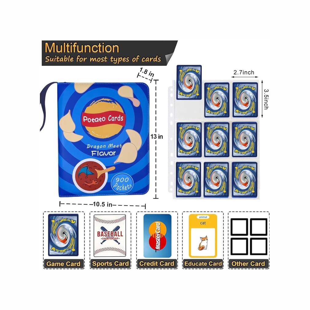 Pokemon Folder 9 Pocket 900 Cartas Charizard Potato - Imagen 3