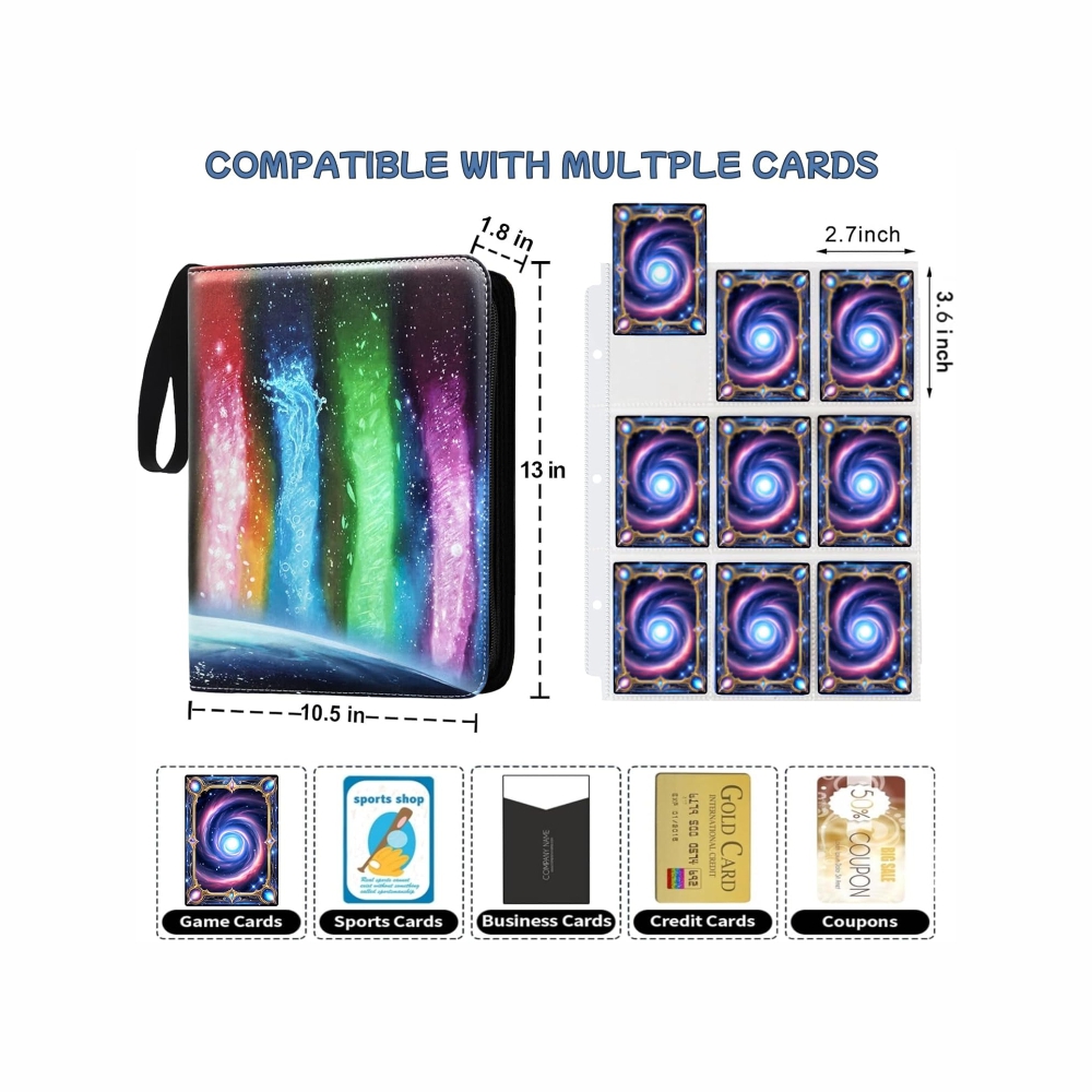 Pokemon Folder 9 Pocket 900 Cartas Evoluciones Eevee Aura - Imagen 3