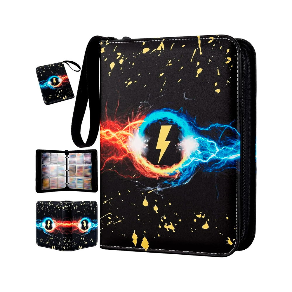 Pokemon Folder 9 Pocket 900 Electrico Agua Fuego