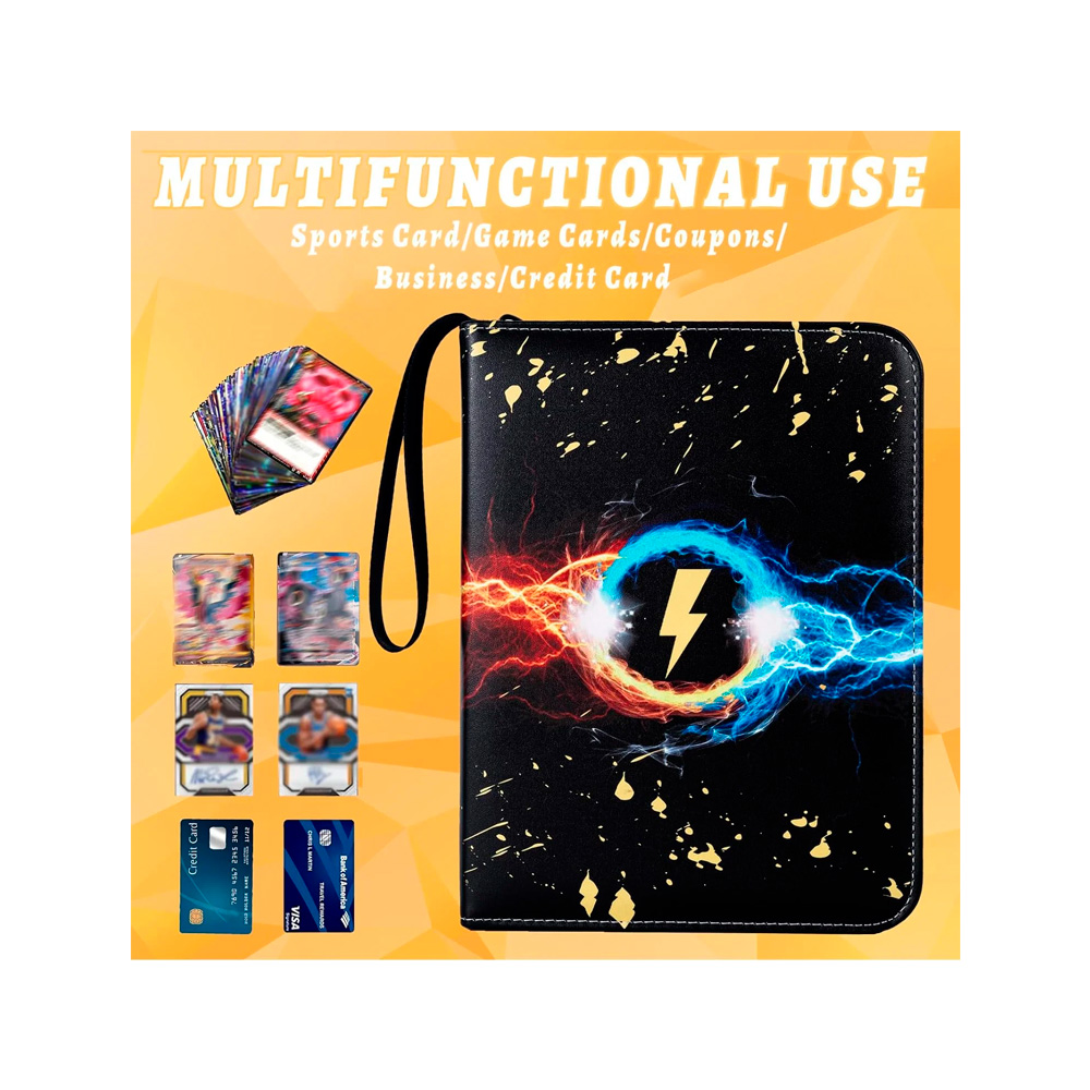 Pokemon Folder 9 Pocket 900 Electrico Agua Fuego - Imagen 4