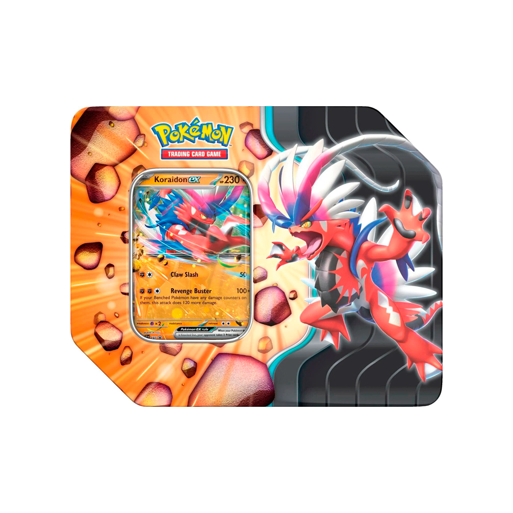Pokemon TCG Slashing Legends Tin Koraidon Ingles - Imagen 5