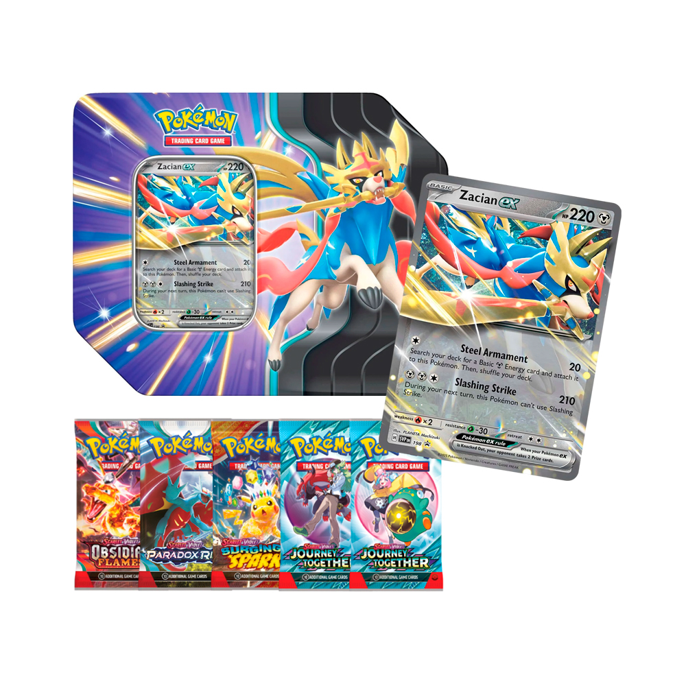 Pokemon TCG Slashing Legends Tin Zacian Ingles