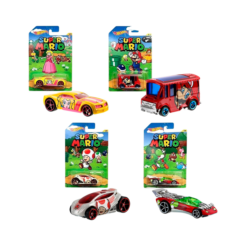 Hot Wheels Mario Kart Set 7 Autos Coleccionables - Imagen 3
