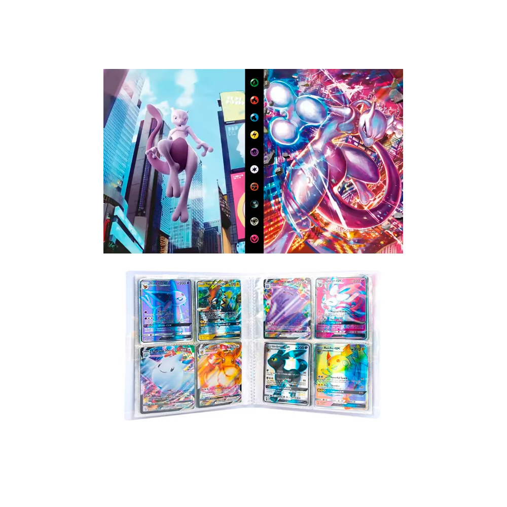 Folder 4 Bolsillos 240 Cartas Mewtwo Go