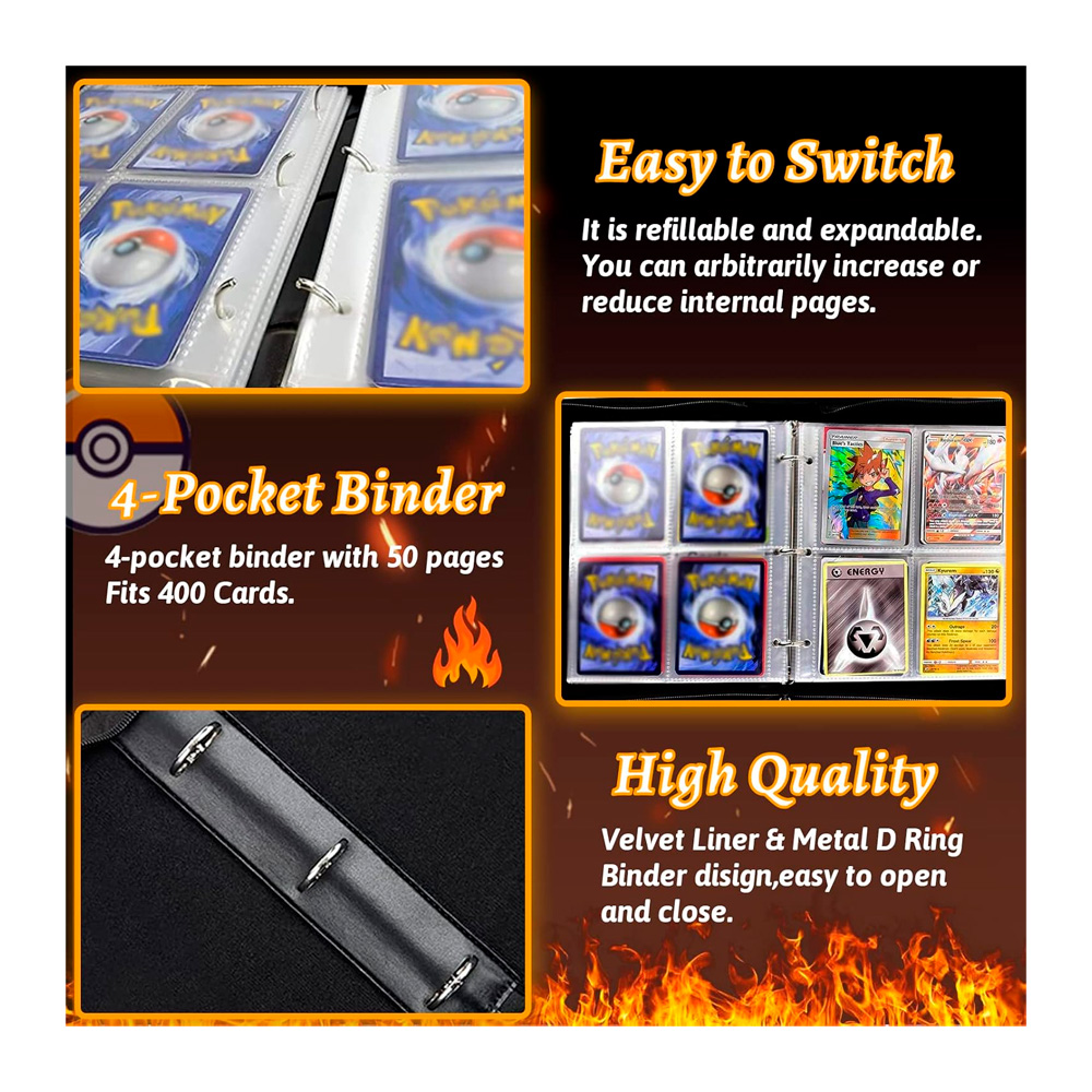 Pokemon Folder 9 Pocket 900 Cartas Charizard GigaMax - Imagen 5