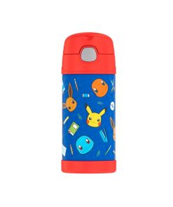 Pokemon Thermos Botella De Acero Red and Blue