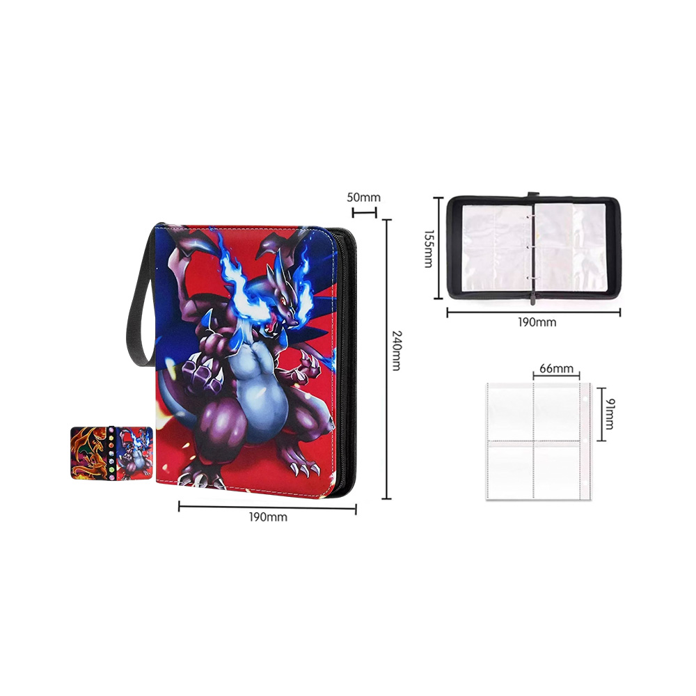 Folder 4 Pocket Para 400 Cartas Charizard X - Imagen 4