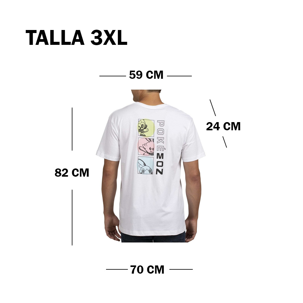 Pokemon Center Polo Blanco Galar First Partner Talla 3XL - Imagen 3