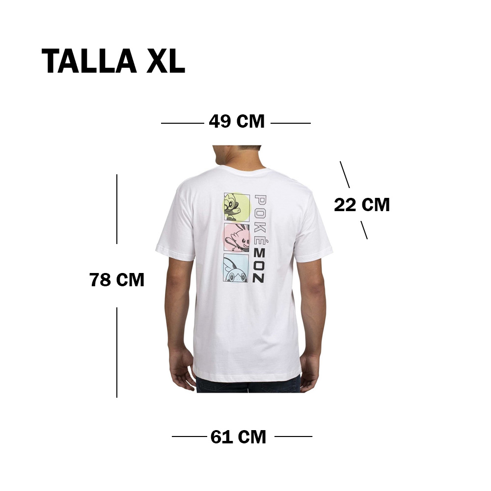 Pokemon Center Polo Blanco Galar First Partner Talla XL - Imagen 3