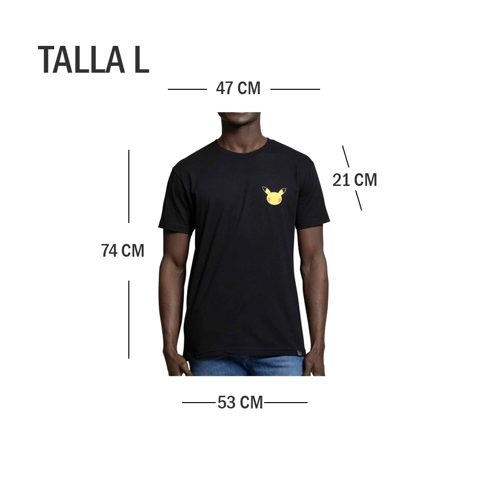 Pokemon Center Polo Negro Celebrations Relaxed Talla L - Imagen 3