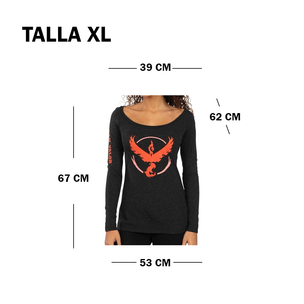 Pokemon Center Polo Valor Team Mujer Talla XL - Imagen 3
