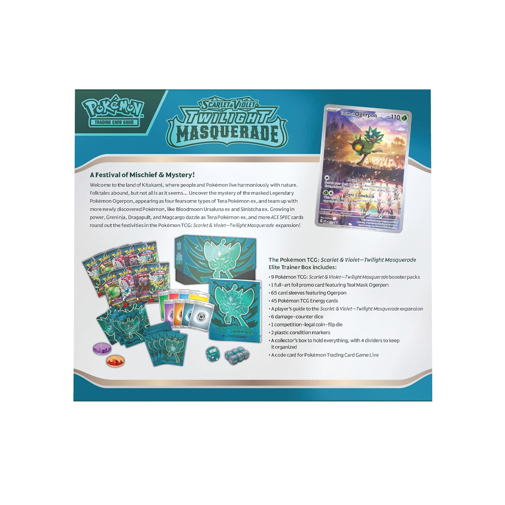 Pokemon TCG Elite Trainer Box Twilight Masquerade Español - Imagen 5