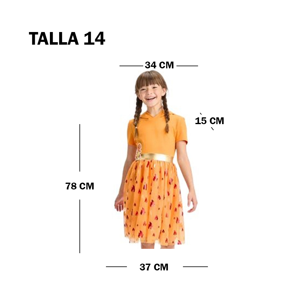 Pokemon Vestido Charmander Niña Disfraz Talla 14 - Imagen 2